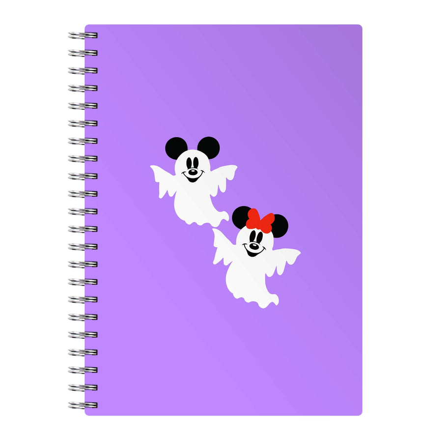 Mickey And Minnie Mouse Ghost - Disney Halloween Notebook