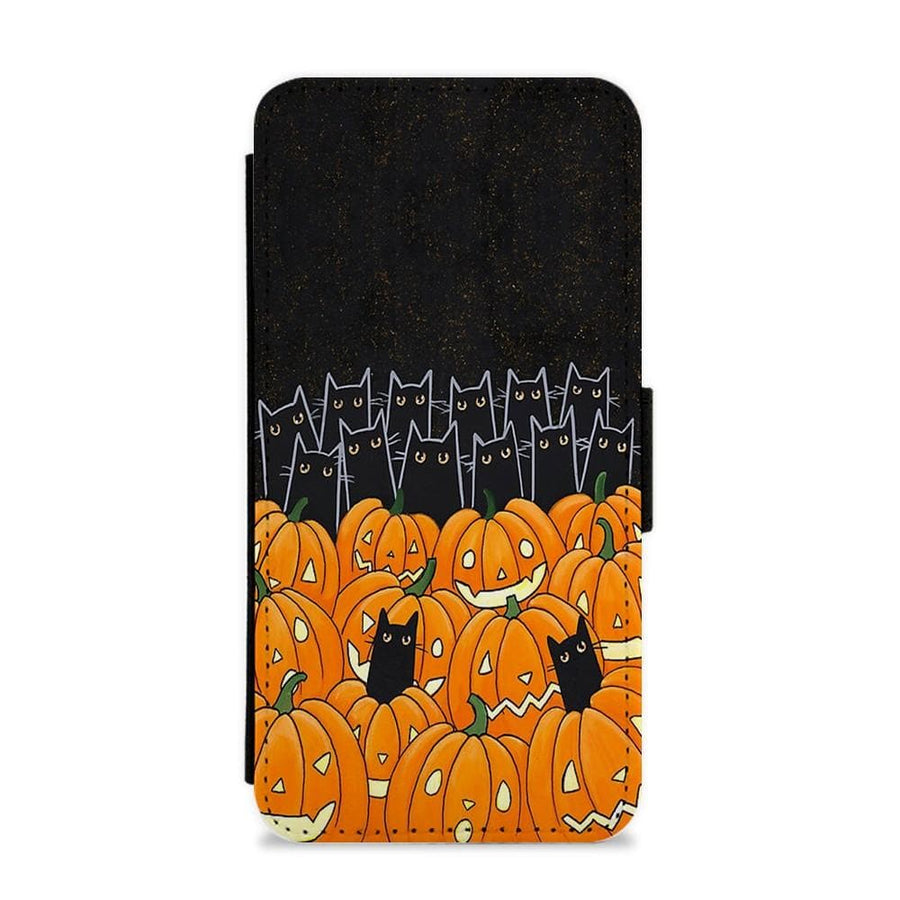 Black Cats & Lanterns - Halloween Flip / Wallet Phone Case - Fun Cases