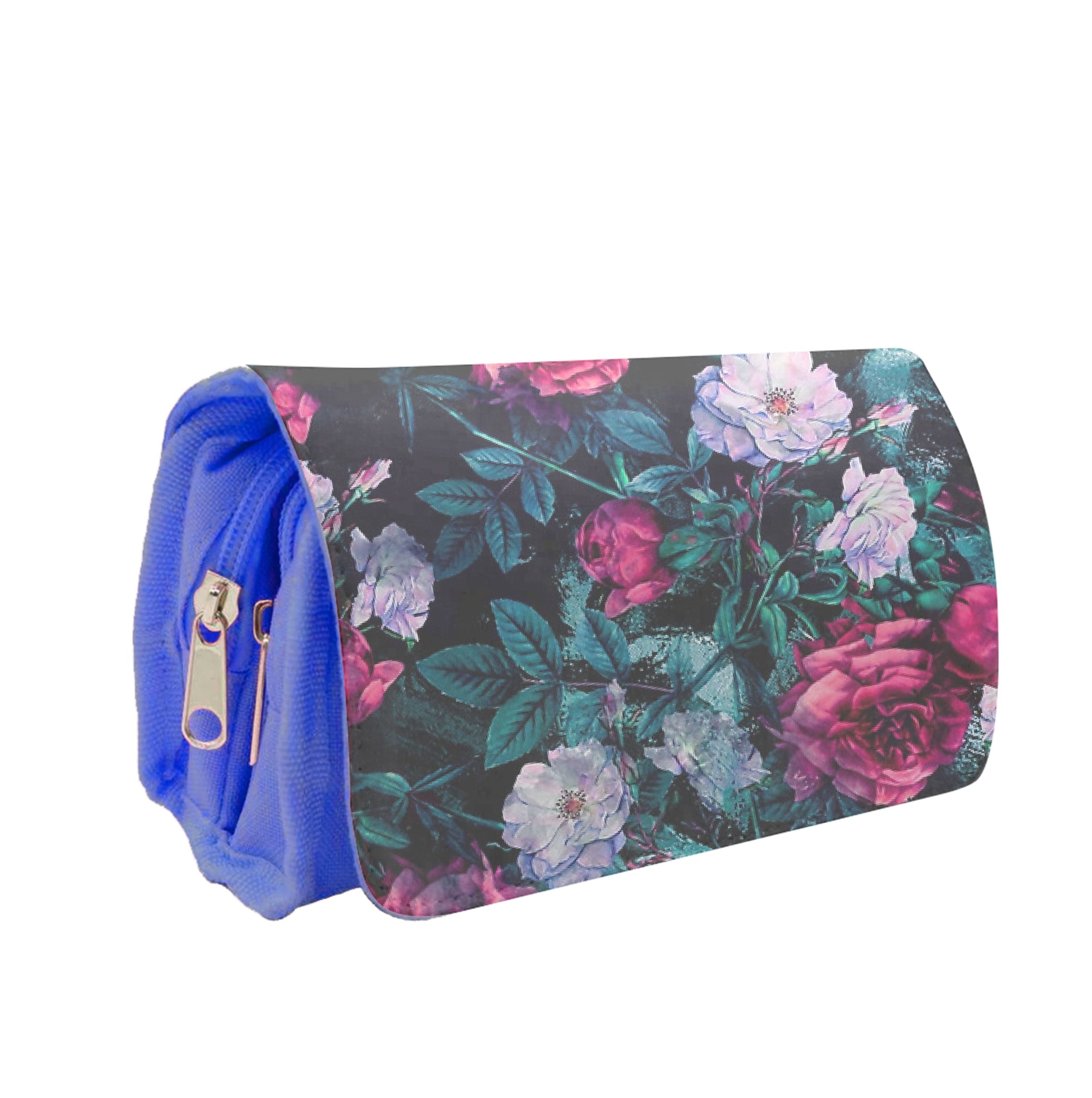 Black Floral Pattern Pencil Case