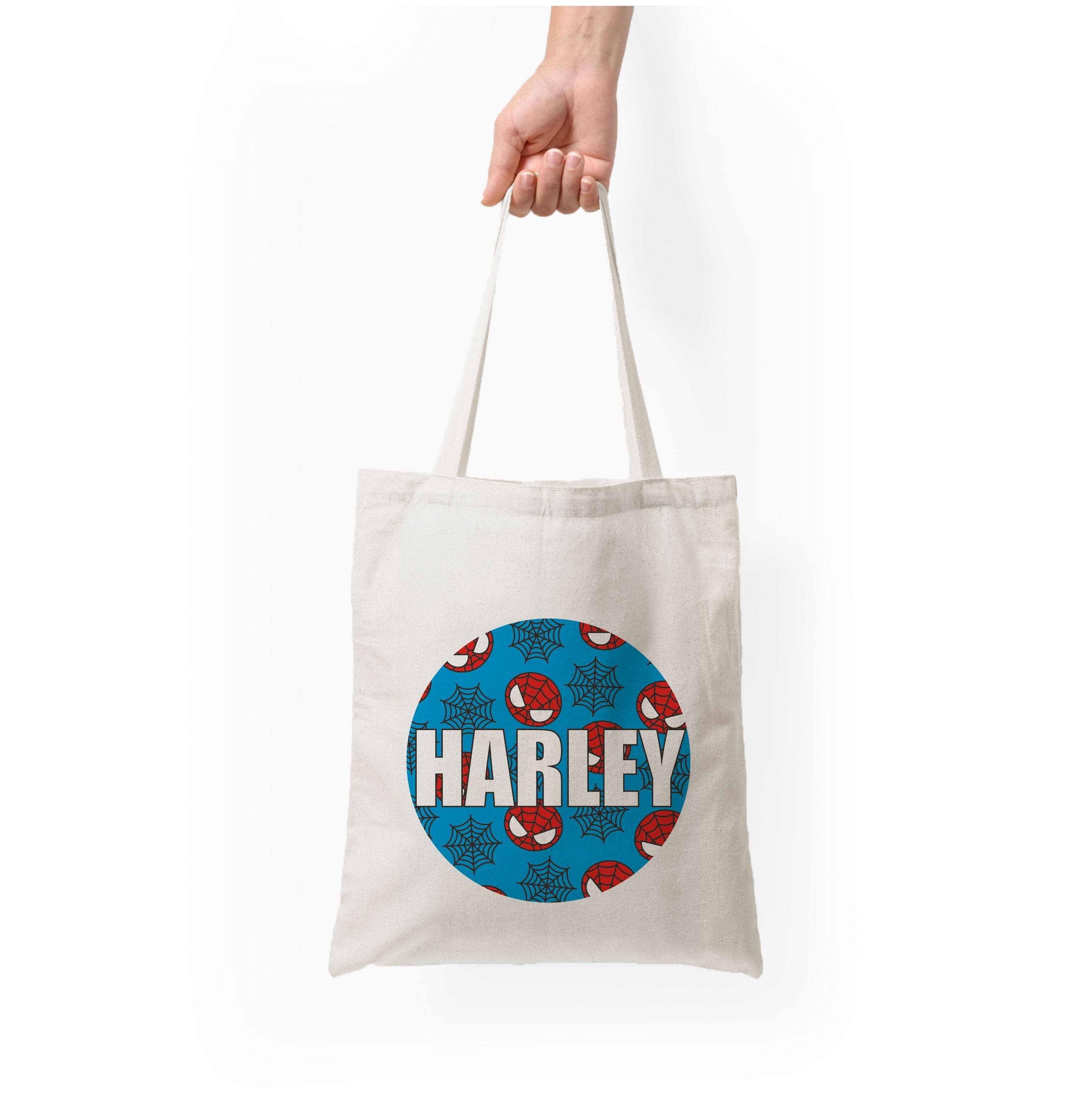 Spiderman And Webs - Personalised Superhero Comic Tote Bag