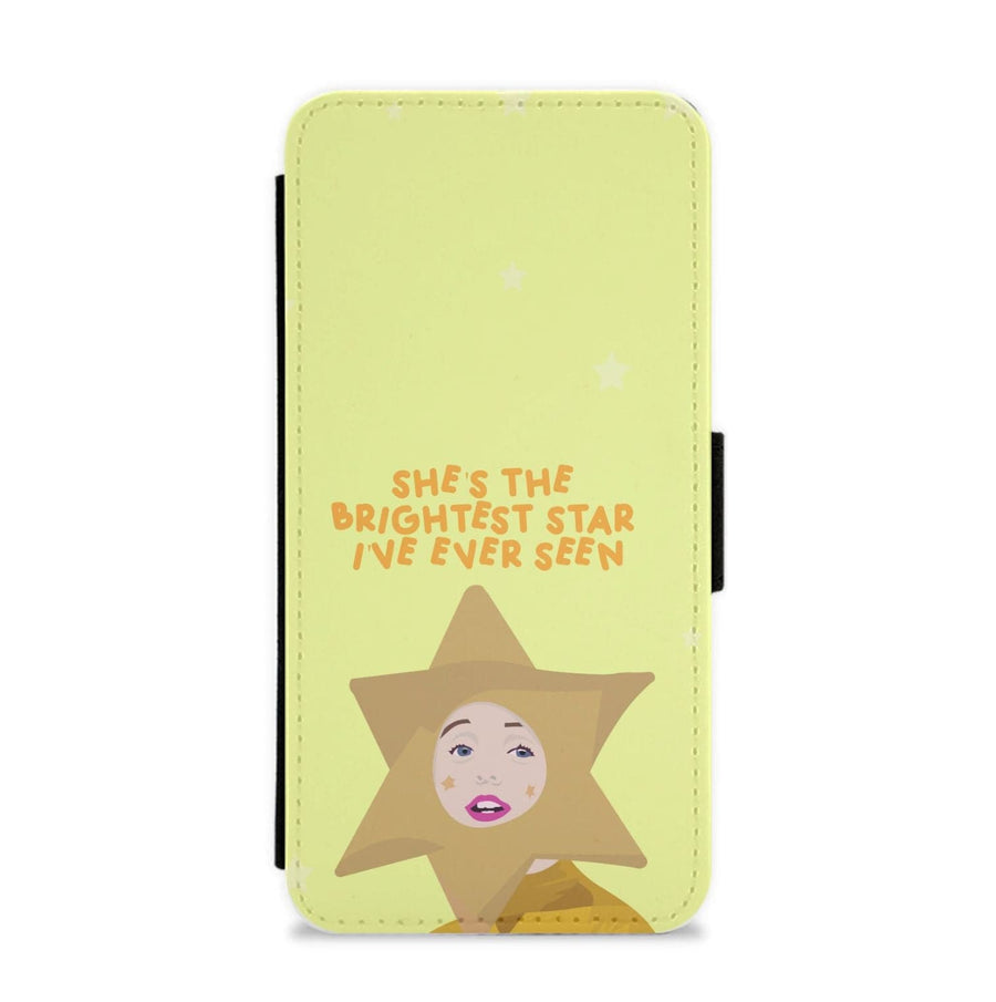 She's The Brightest Star I've Ever Seen - Christmas Flip / Wallet Phone Case