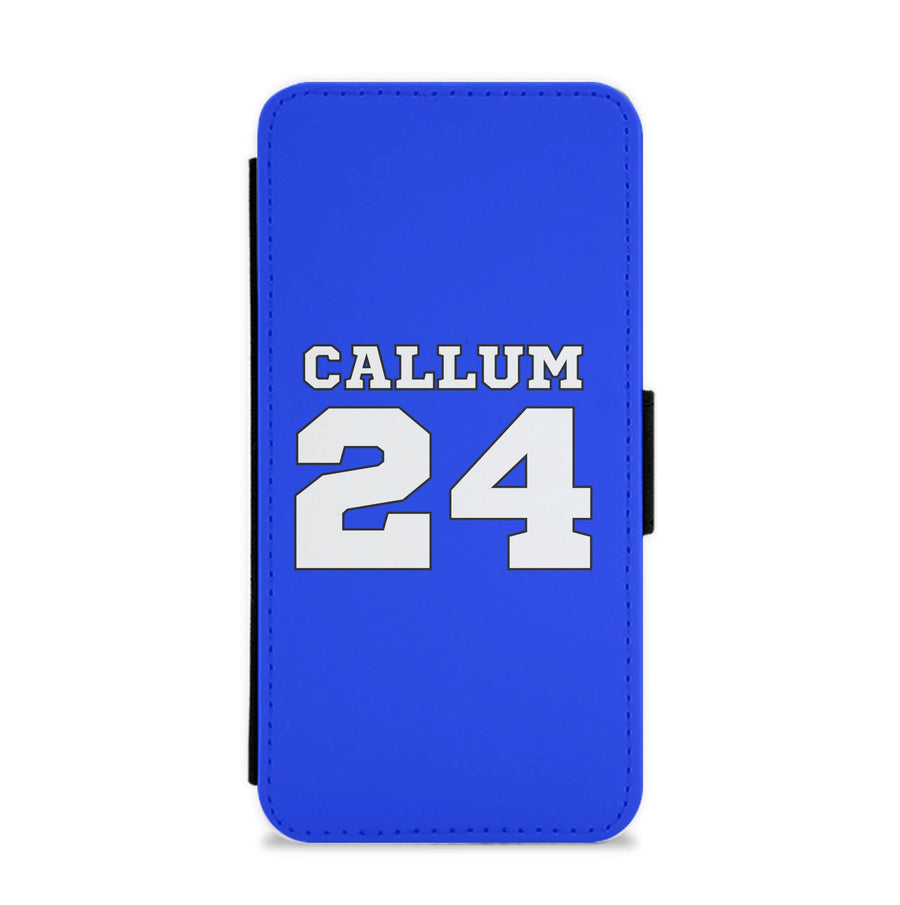 Dark Blue - Personalised Football   Flip / Wallet Phone Case