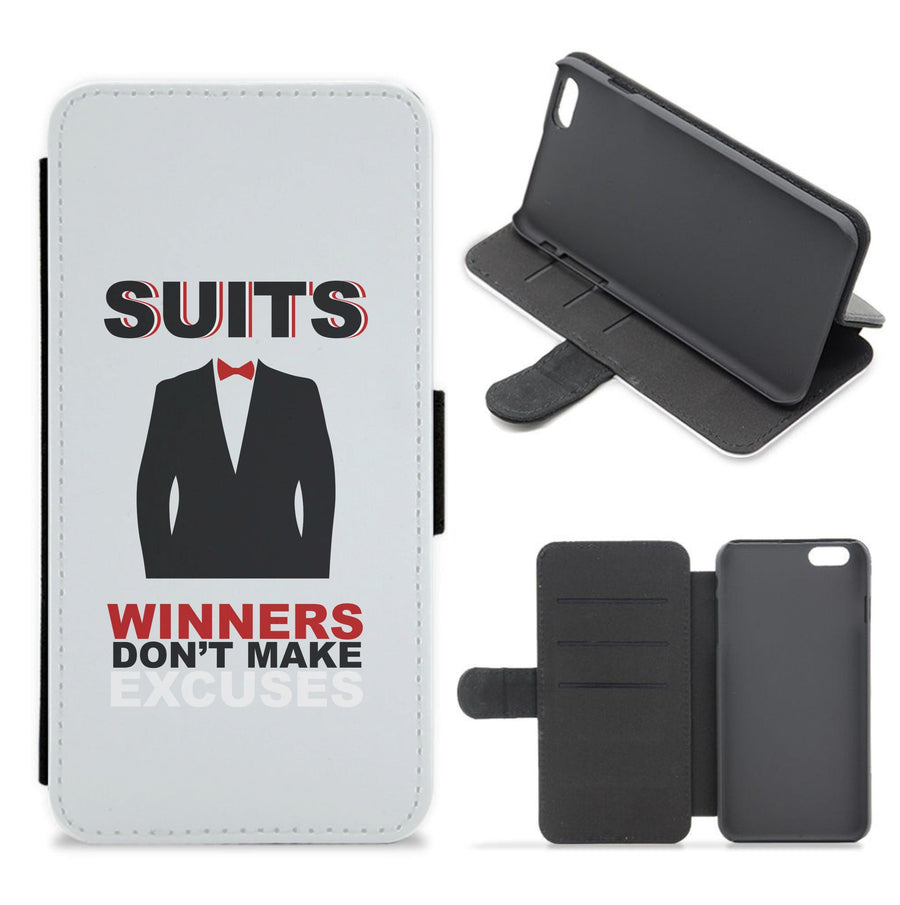 Winners Don't Make Excuses - Suits Flip / Wallet Phone Case