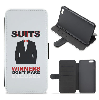 Winners Don't Make Excuses Flip / Wallet Phone Case