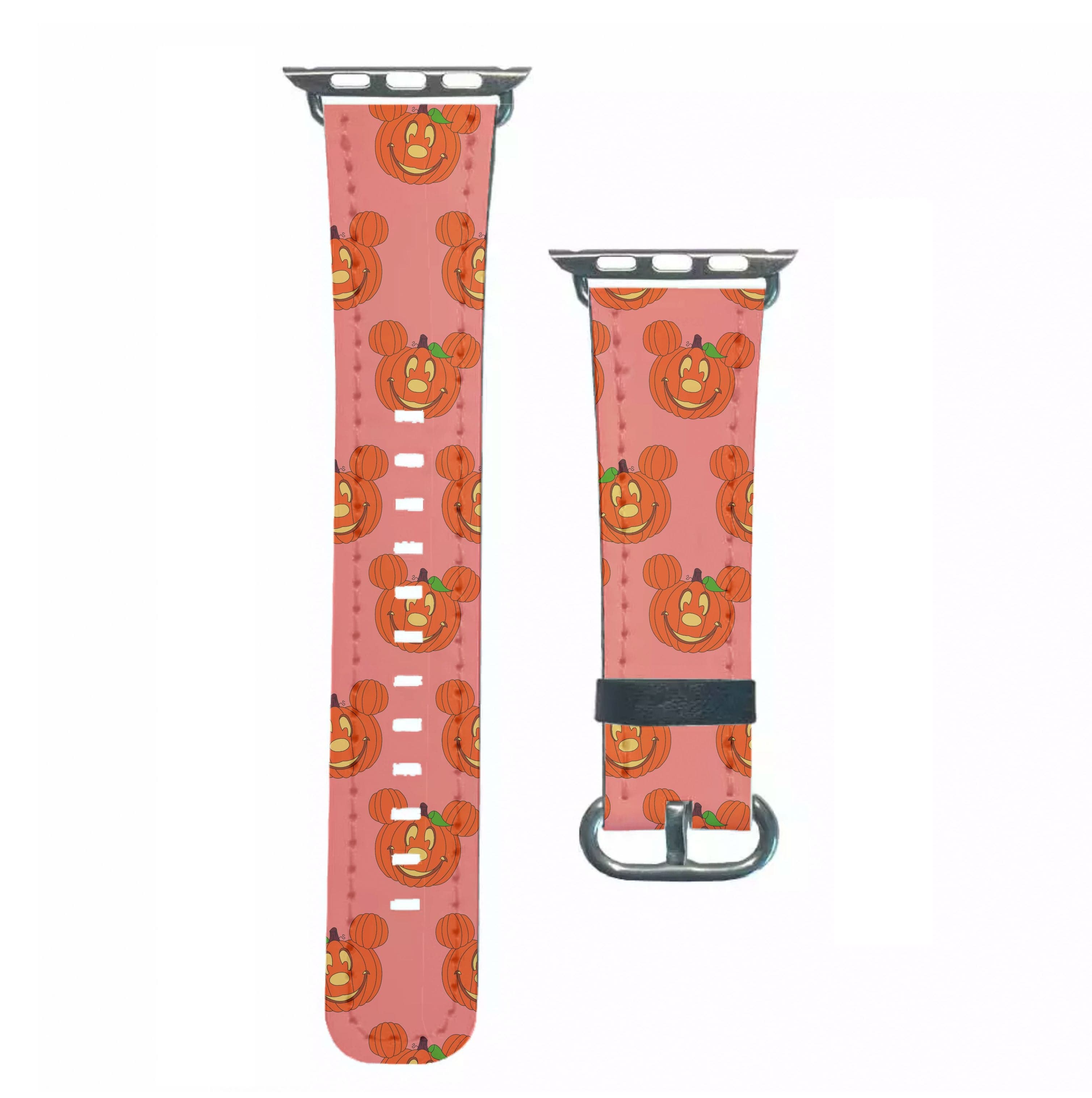 Mouse Pumpkin Pattern Halloween Apple Watch Strap