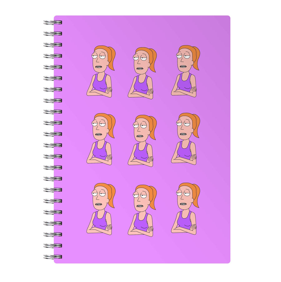 Summer Pattern - Rick And Morty Notebook
