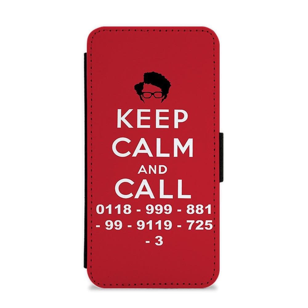 Keep Calm And Call - Moss The IT Crowd Flip / Wallet Phone Case - Fun Cases
