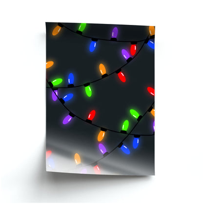 Rainbow Lights - Christmas Patterns Poster