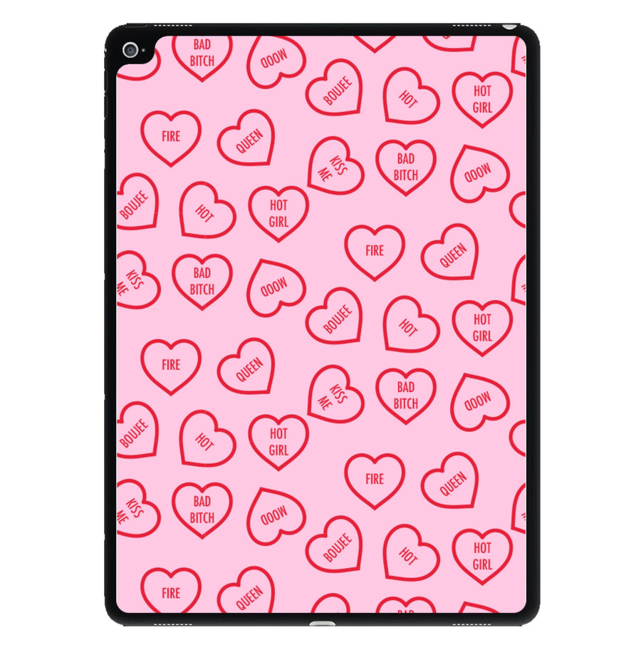 Hot Girl Summer Hearts Pattern iPad Case