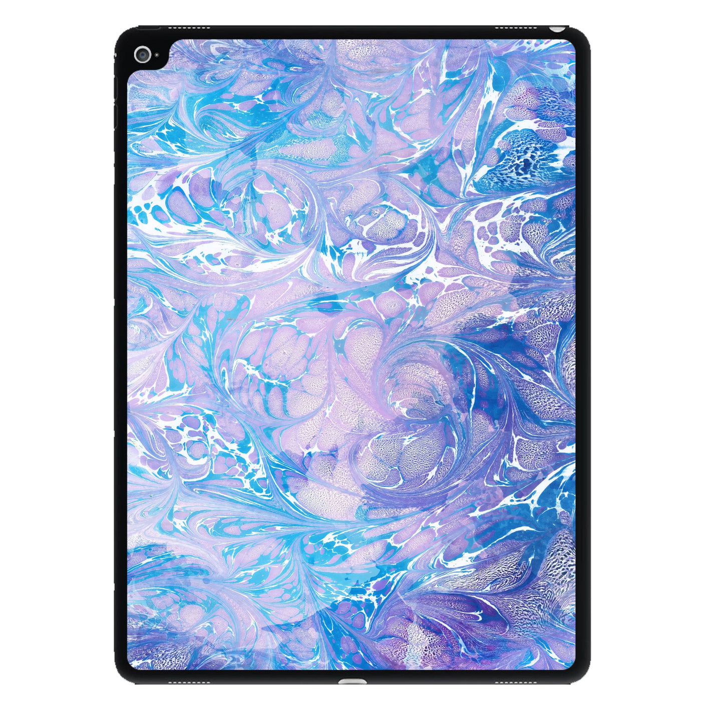 Sea Blue Swirly Marble iPad Case