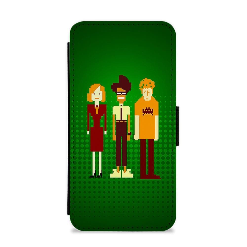 Green The IT Crowd Pixel Flip / Wallet Phone Case - Fun Cases