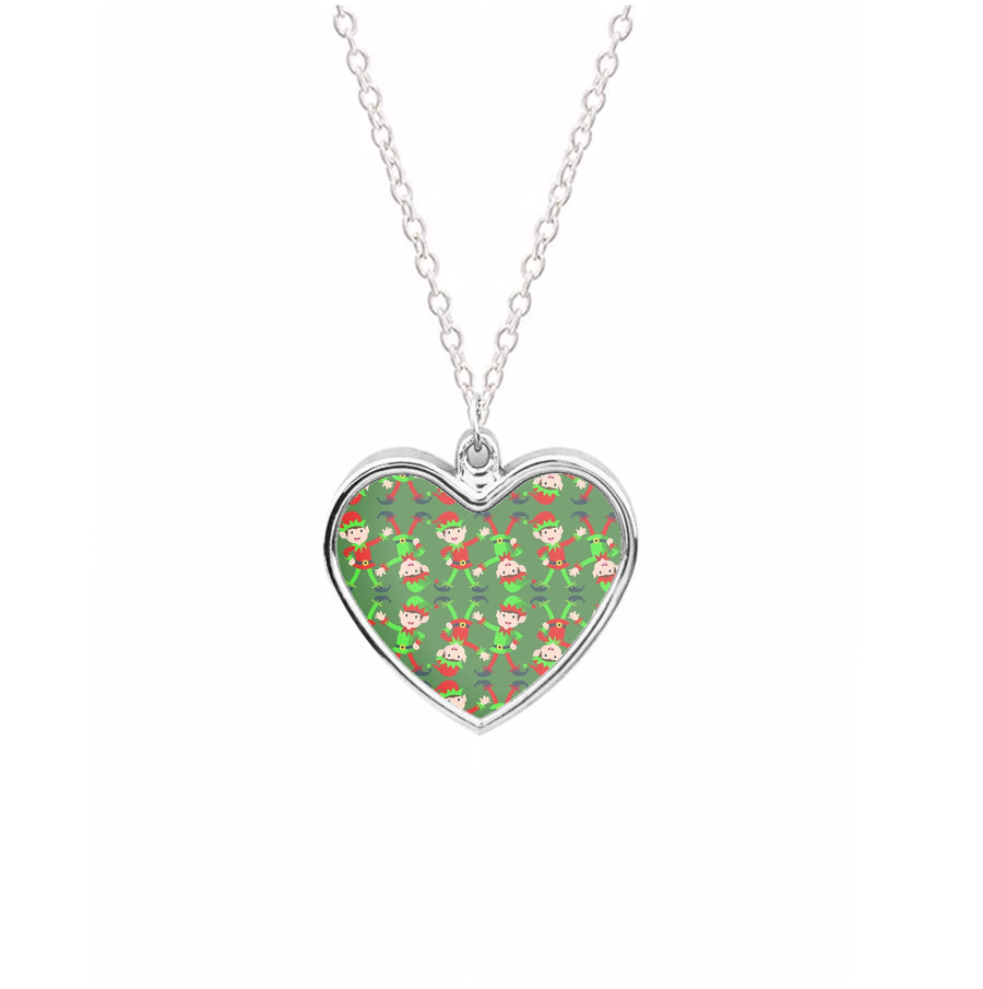 Elf Face Pattern - Christmas Patterns Necklace