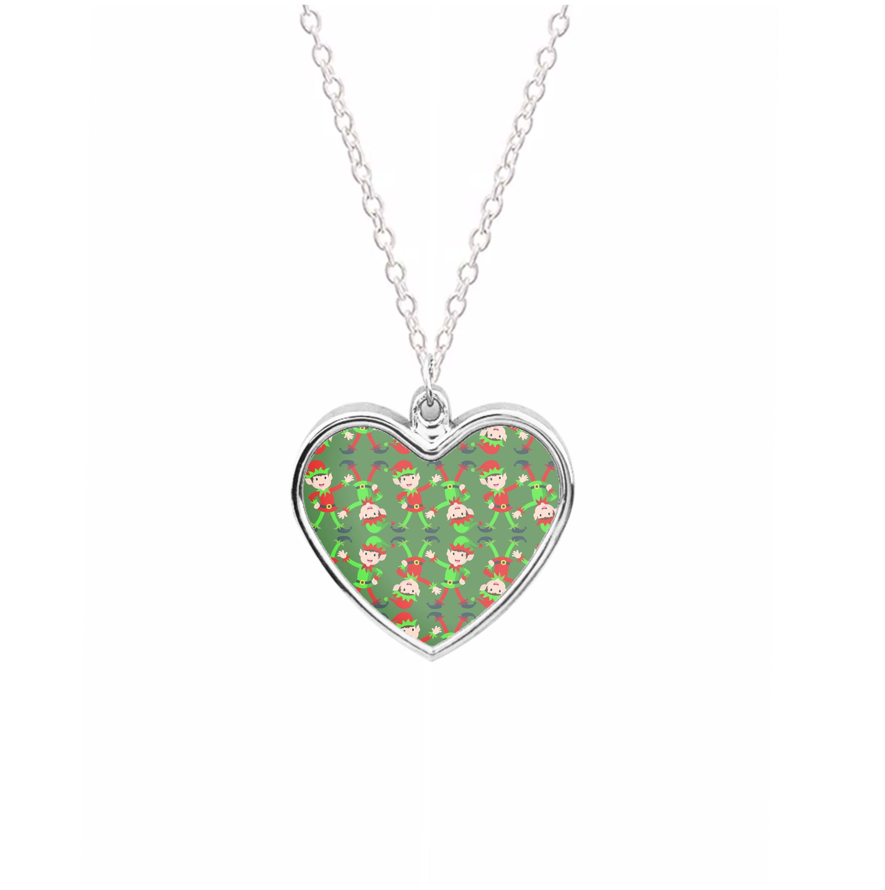 Elf Face Pattern - Christmas Patterns Necklace