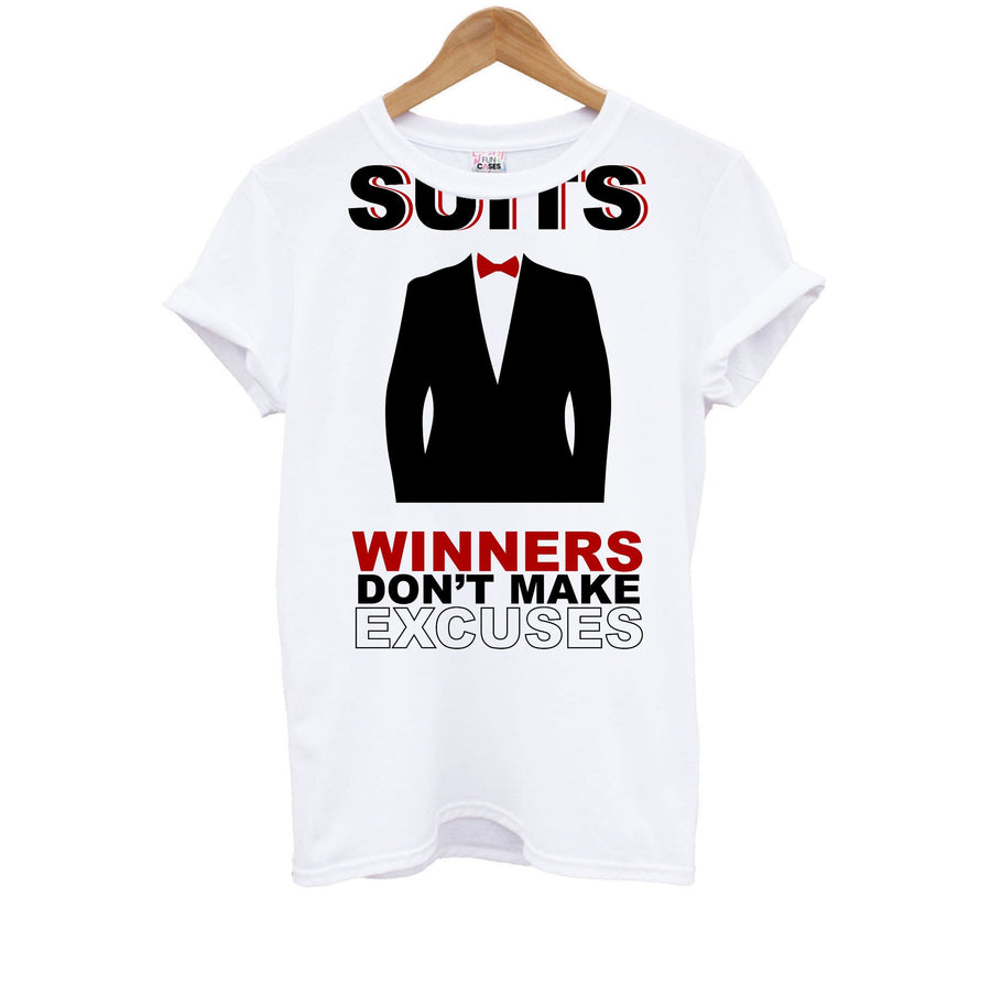 Winners Don't Make Excuses - Suits Kids T-Shirt