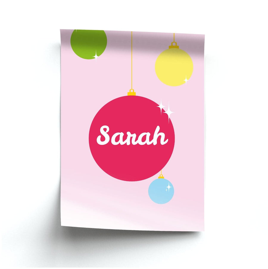 Baubles - Personalised Christmas Poster