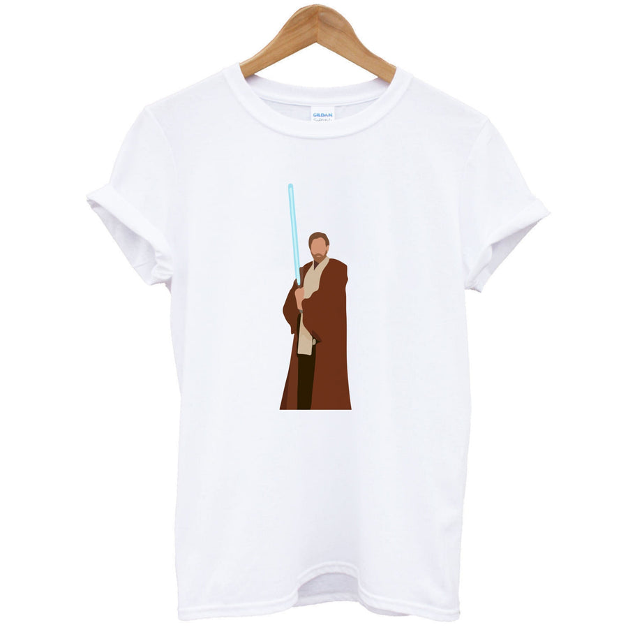 Obi-Wan Kenobi Blue Lightsaber - Star Wars T-Shirt