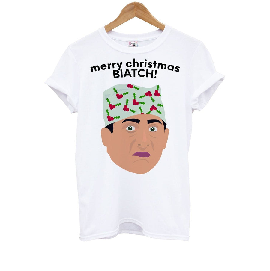 Merry Christmas Biatch - The Office Kids T-Shirt