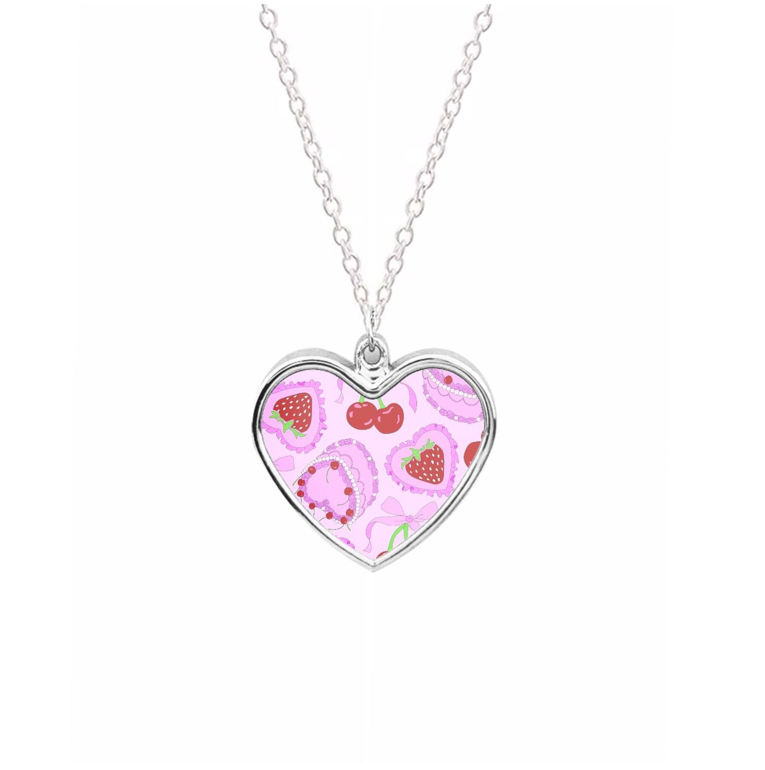 Cherries, Strawberries And Cake - Valentine's Day Necklace