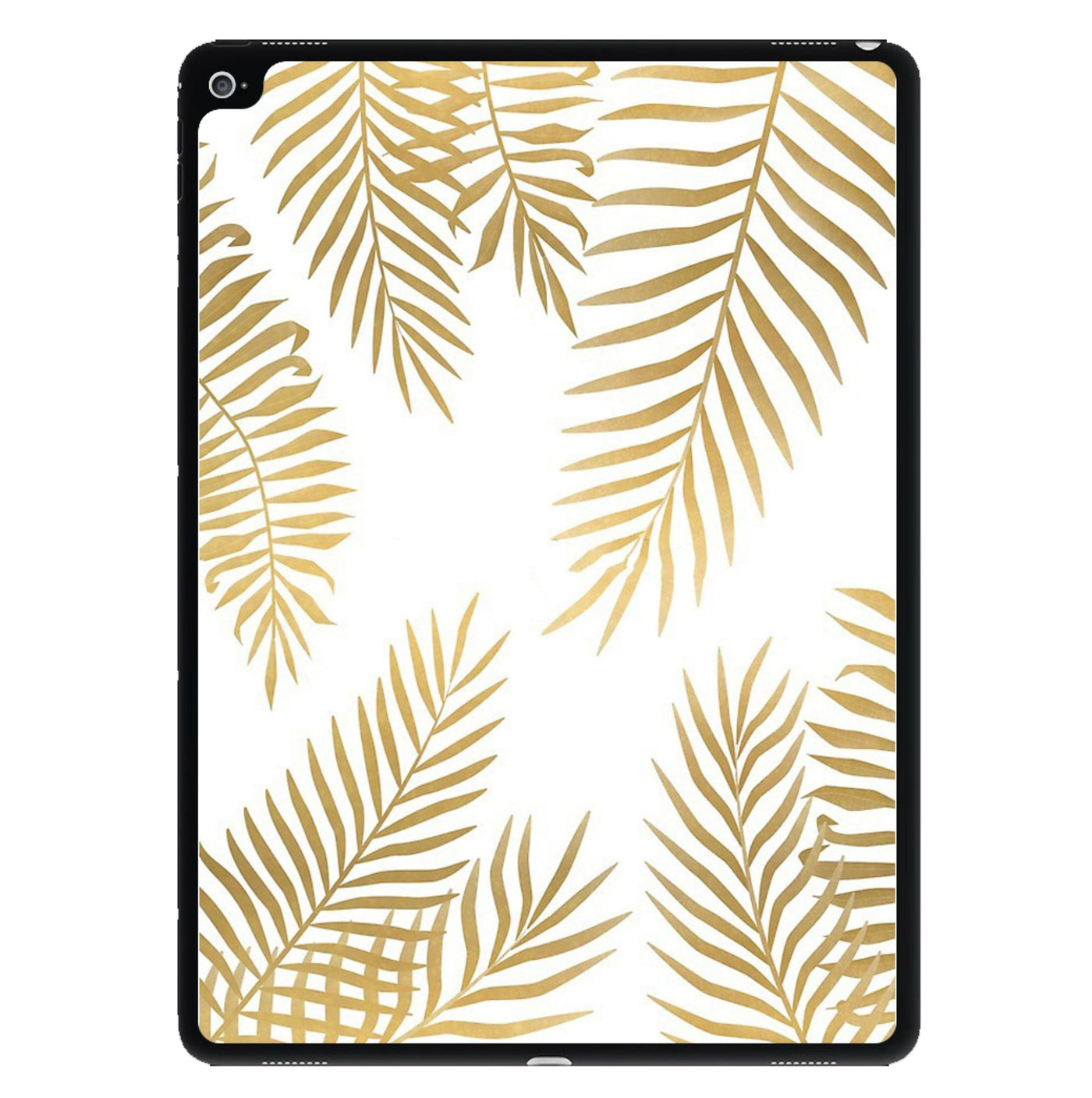 Gold Palm Leaf Pattern iPad Case
