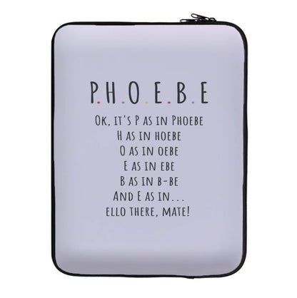 Spelling Phoebe Laptop Sleeve