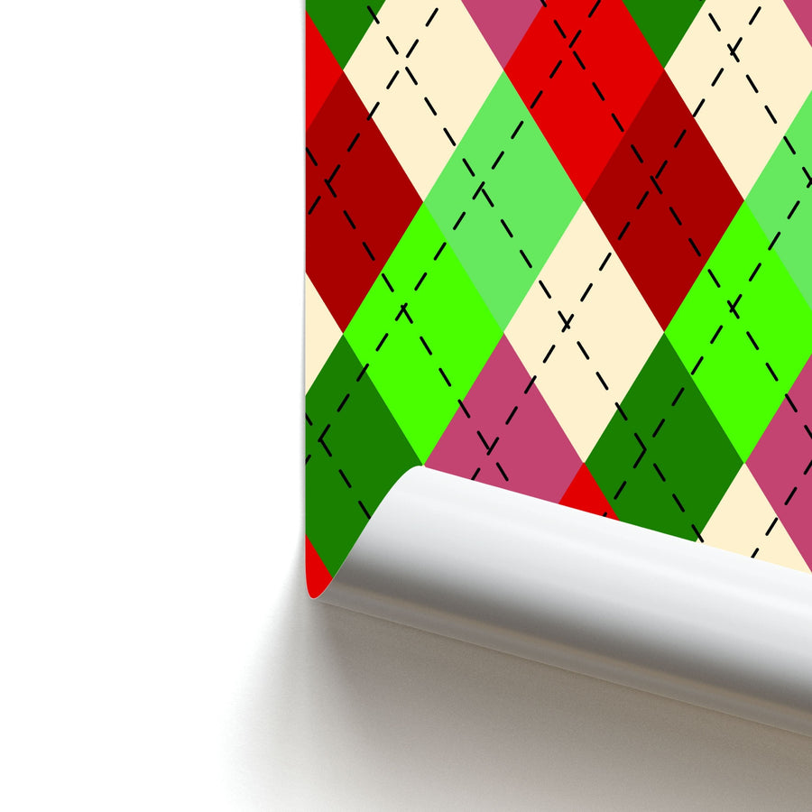 Red And Green - Christmas Patterns Poster