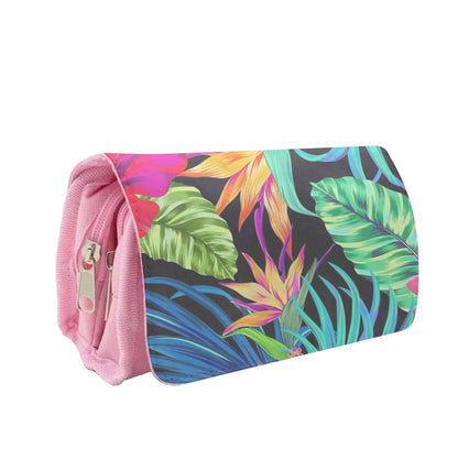 Colourful Hibiscus Pattern Pencil Case