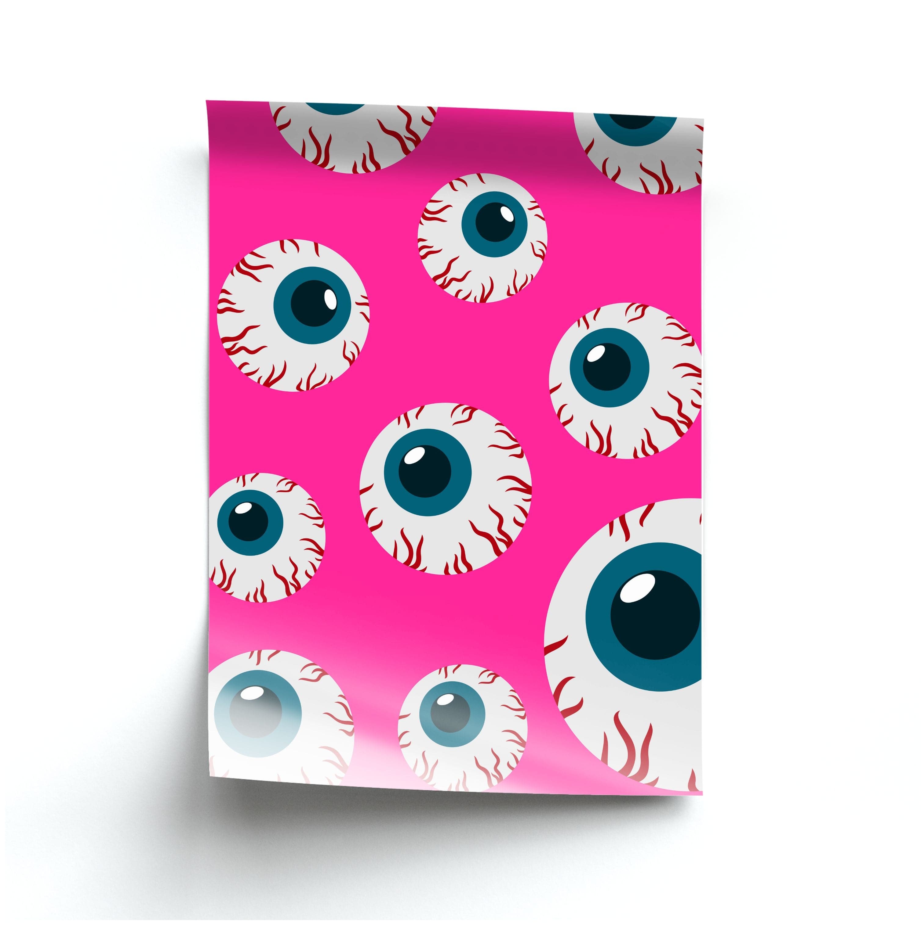 Spooky Eye Pattern Poster