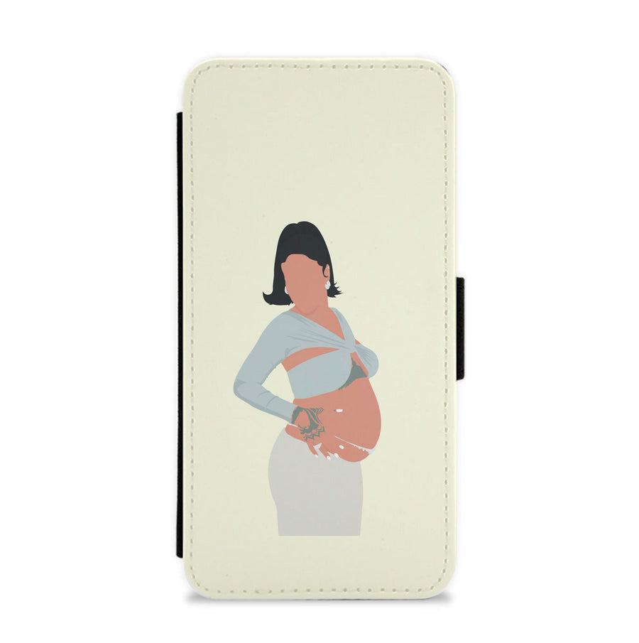 Pregnancy Announcement - Rihanna Flip / Wallet Phone Case