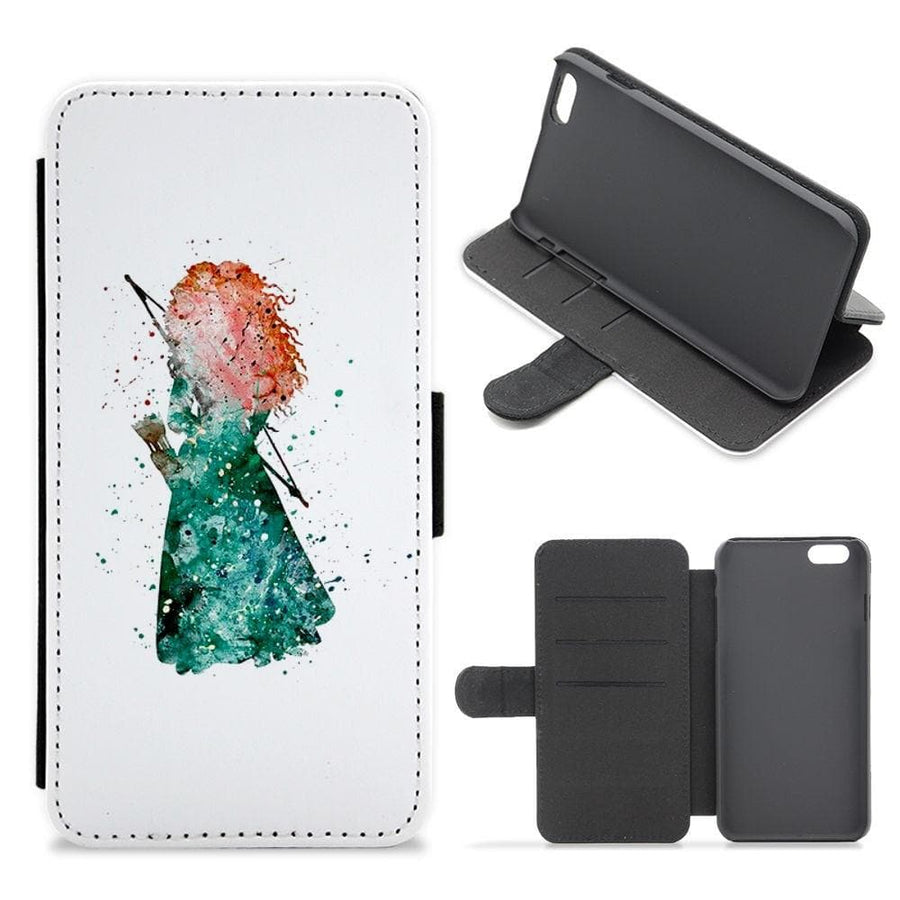 Watercolour Princess Merida Brave Disney Flip / Wallet Phone Case - Fun Cases