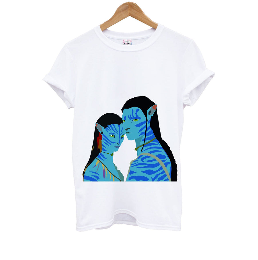 Jake Sully And Neytiri - Avatar Kids T-Shirt