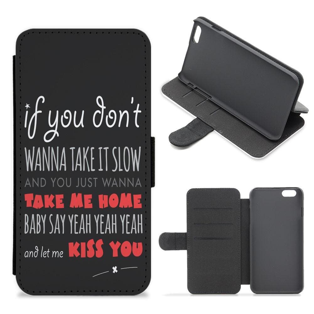 Kiss You Lyrics - One Direction Flip / Wallet Phone Case - Fun Cases