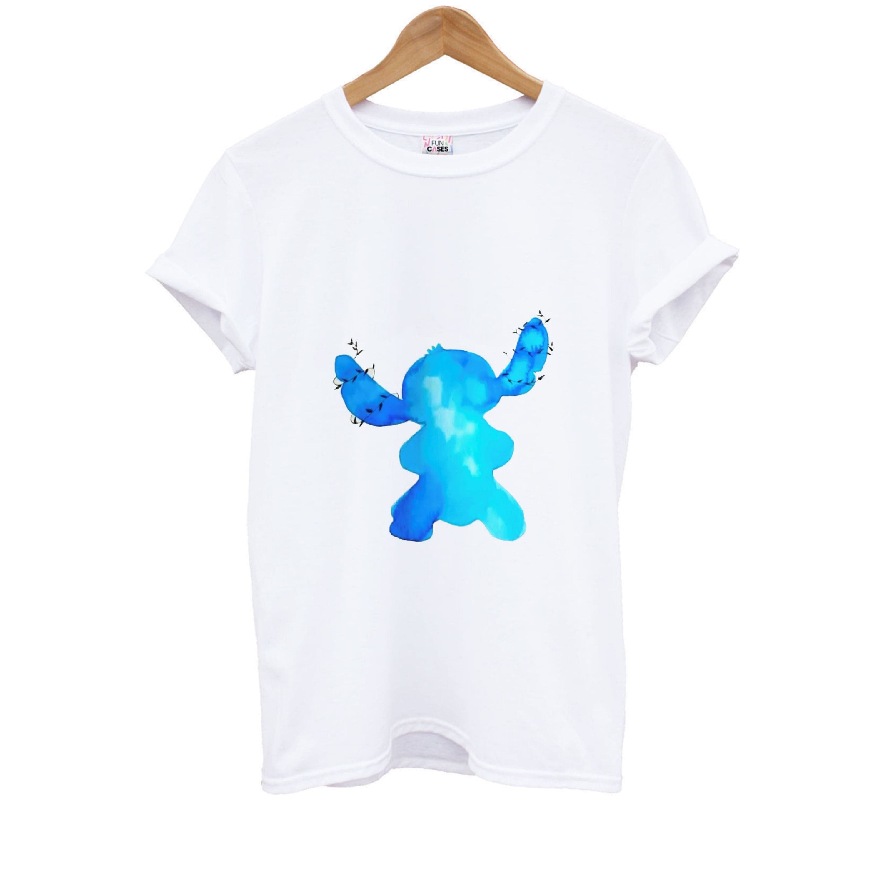 Watercolour Blue Alien Disney Kids T-Shirt