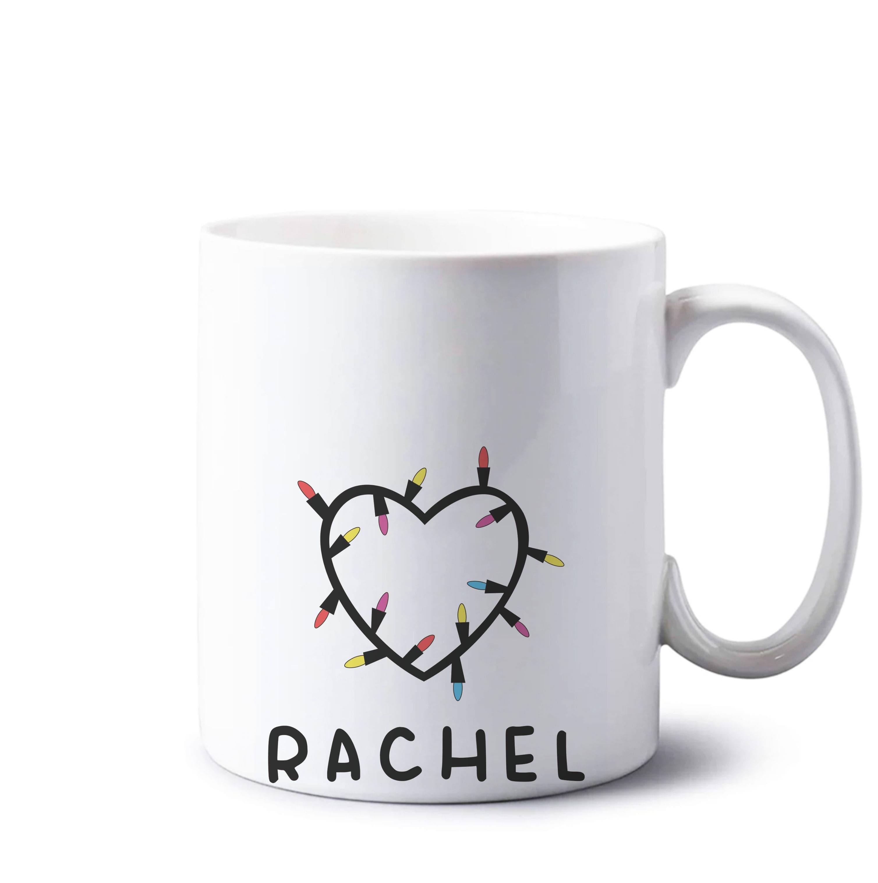 Heart Shaped Fairy Lights - Personalised Stranger Mug