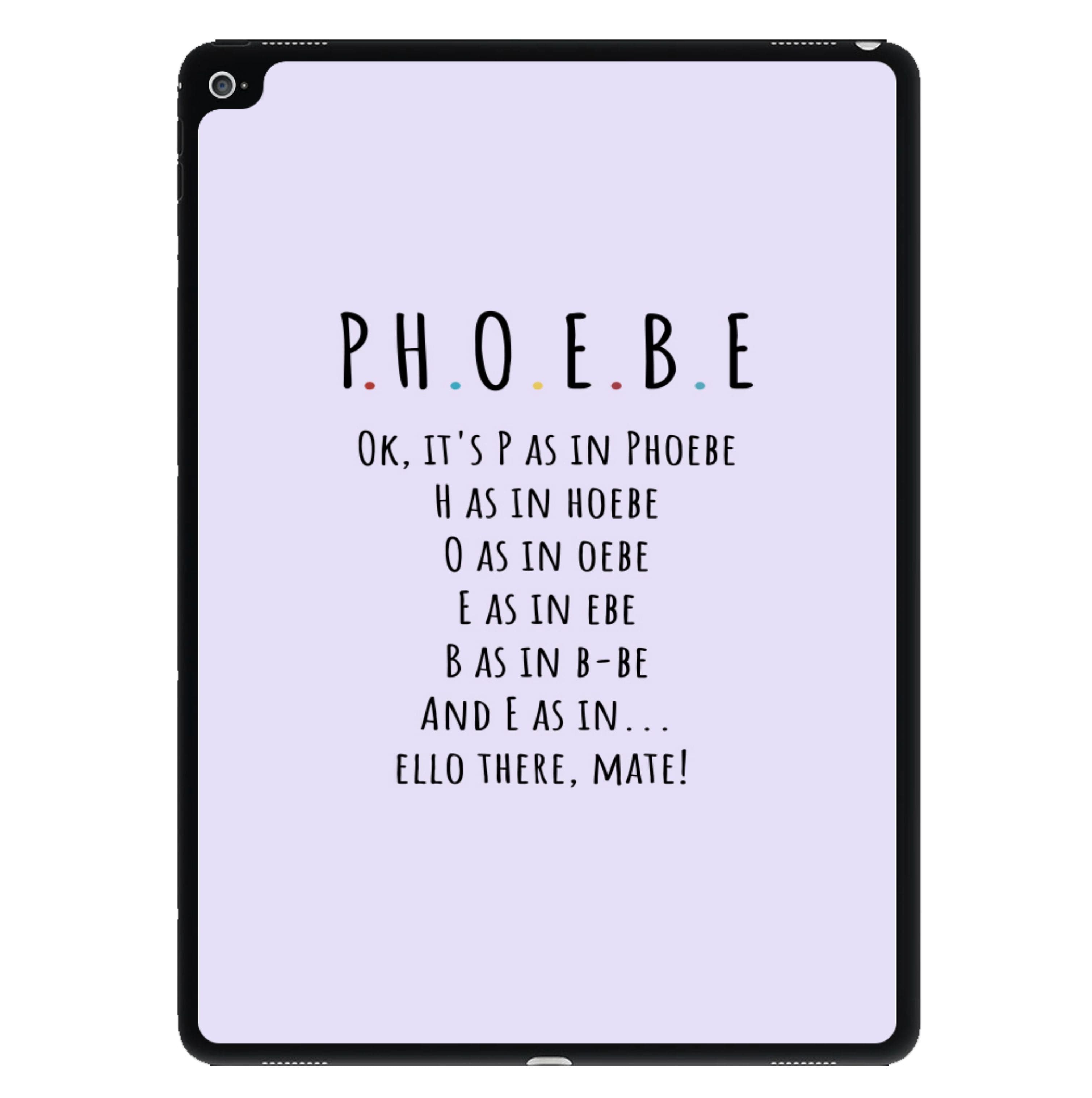 Spelling Phoebe iPad Case