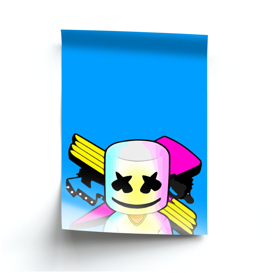 Neon Logo Marshmello  Poster