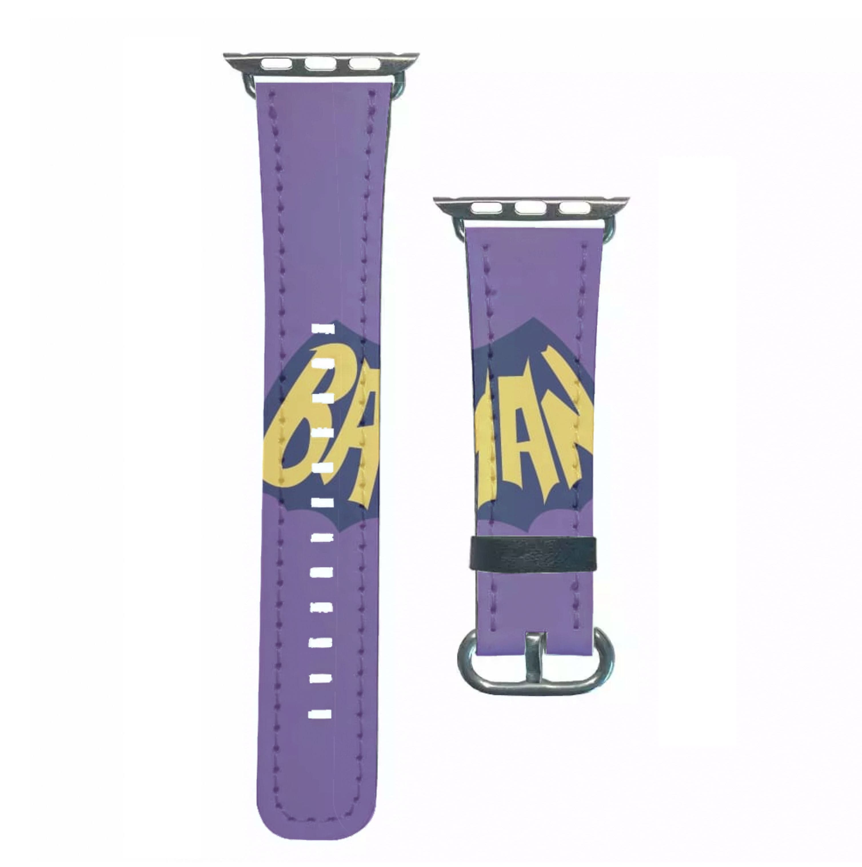 Bat Superhero Purple Logo Apple Watch Strap