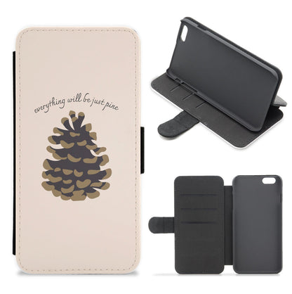 Everything Will Be Just Pine - Autumn Flip / Wallet Phone Case