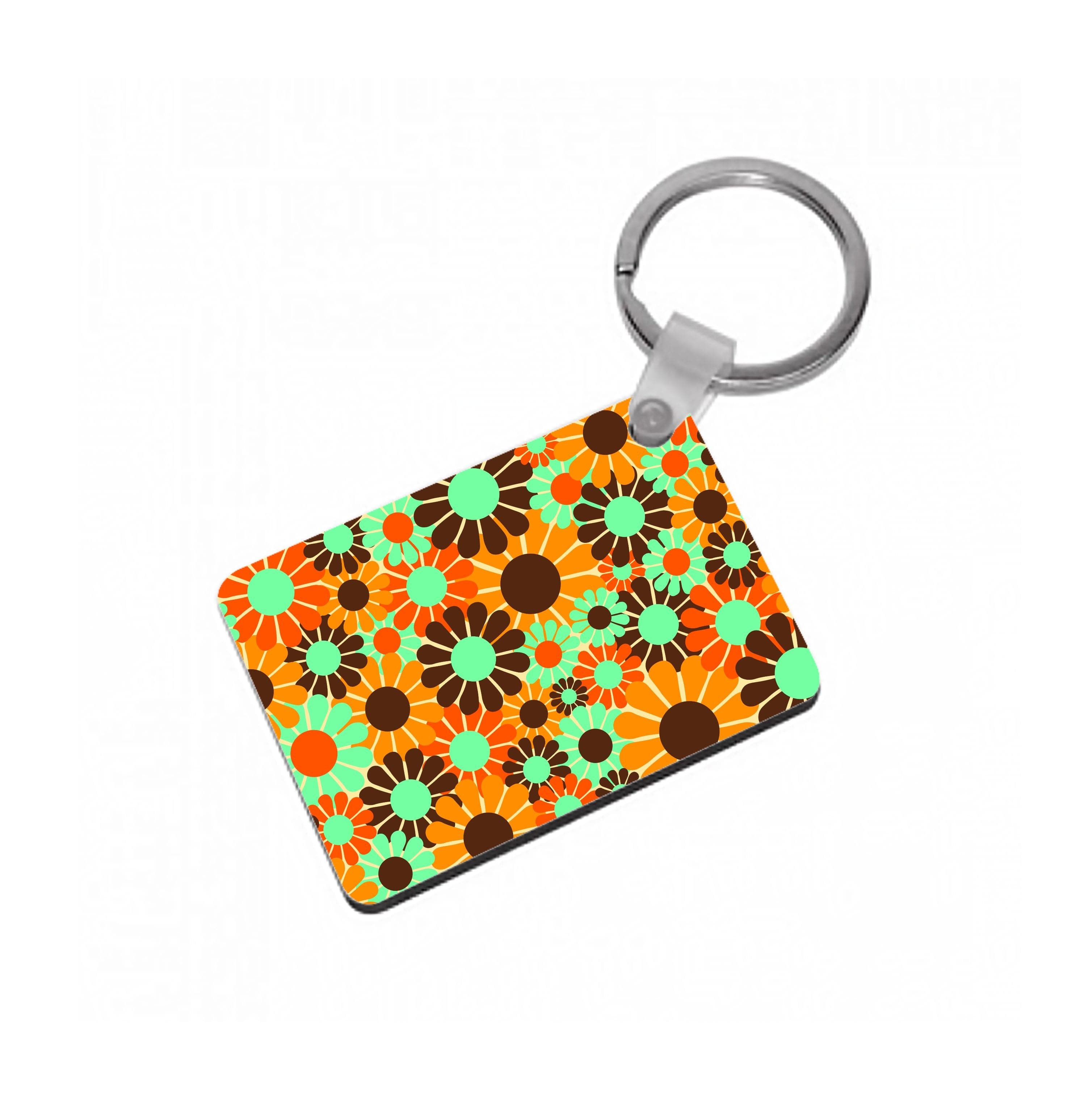 Flower Collage  Keyring