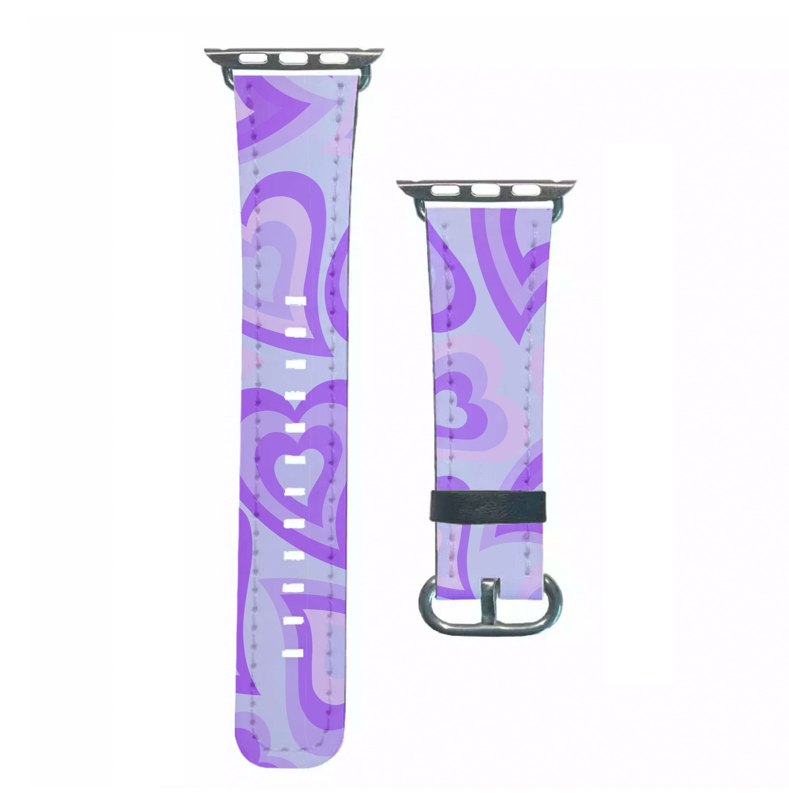 Purple Hearts - Trippy Patterns Apple Watch Strap