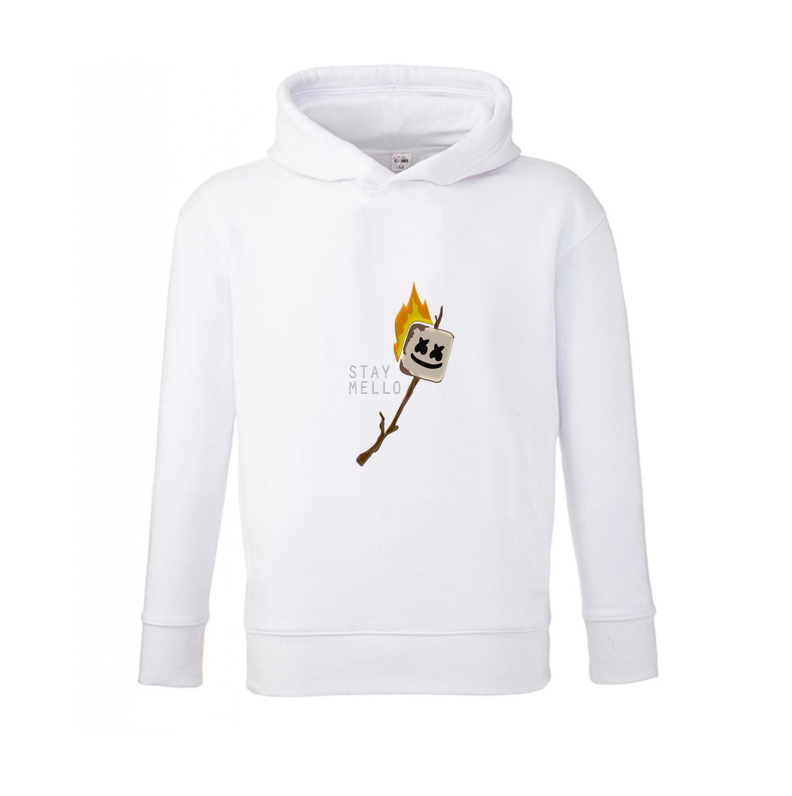 Stay Mello White Helmet DJw - White Helmet DJ Kids Hoodie