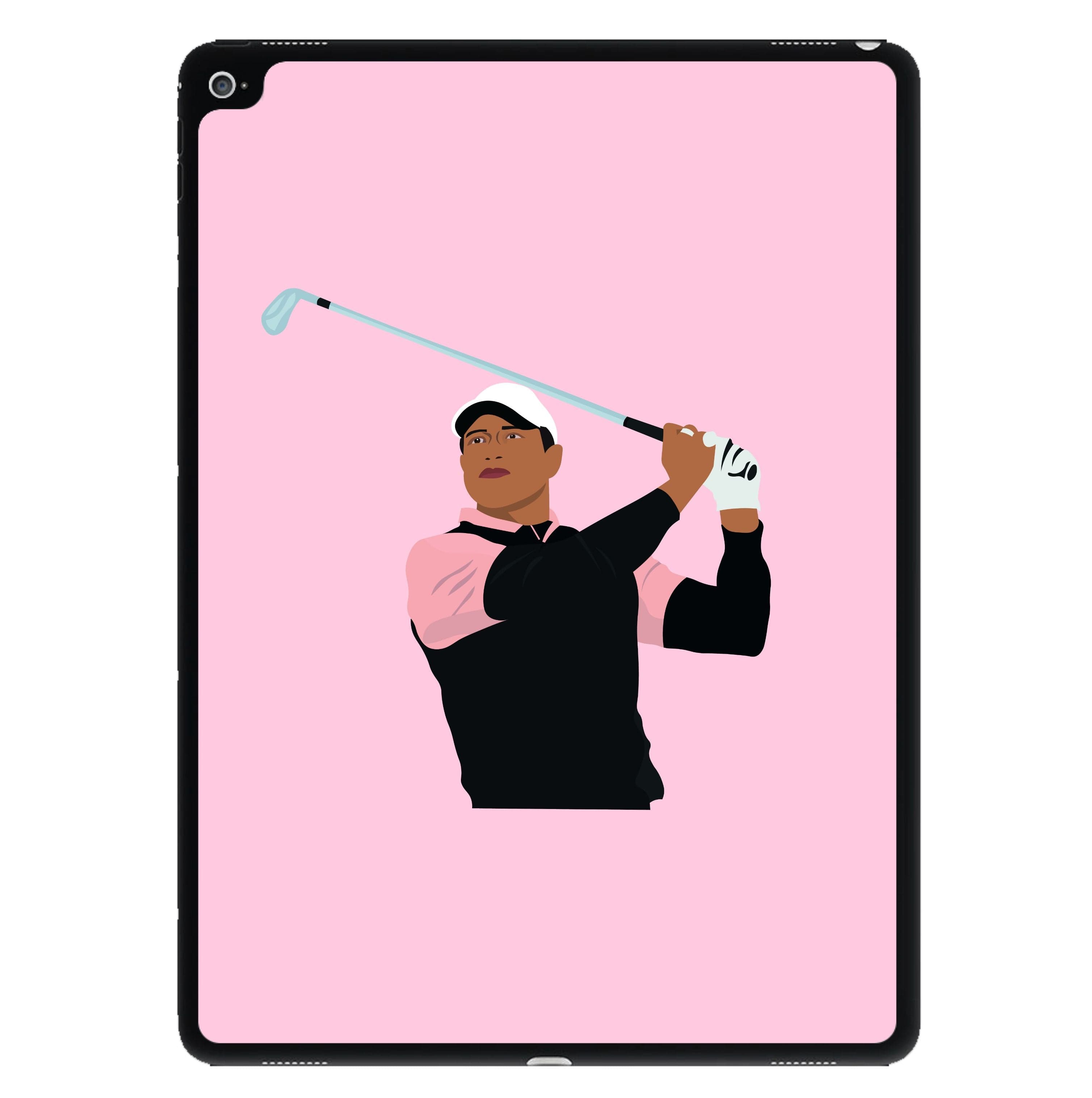 Tiger hitting a iron - Golf iPad Case