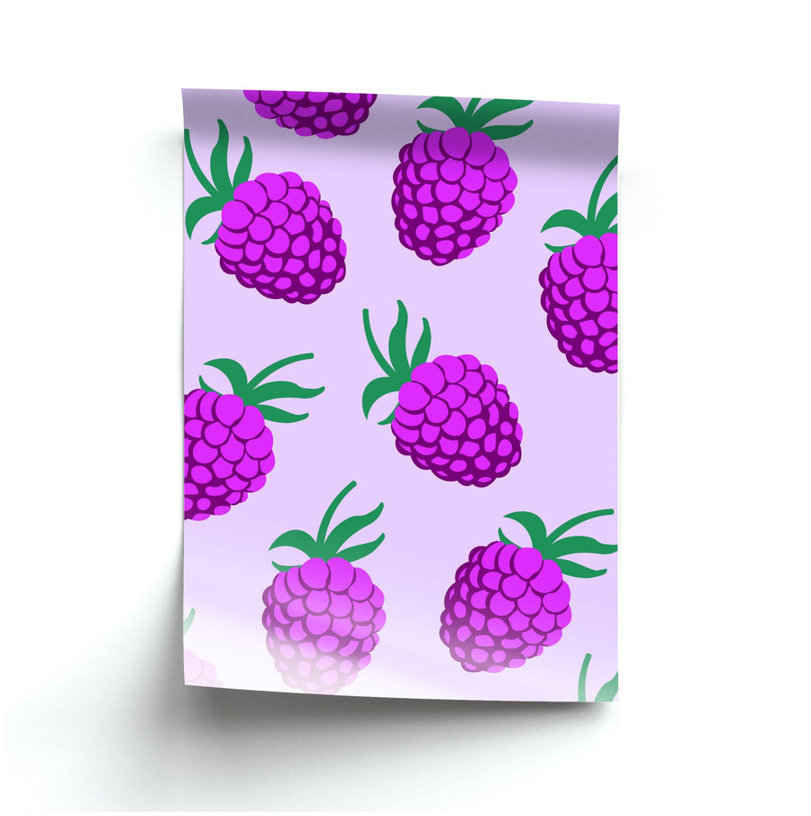 Rasberries - Fruit Patterns Poster