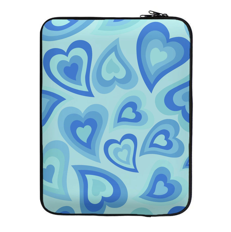 Blue Hearts - Trippy Patterns Laptop Sleeve