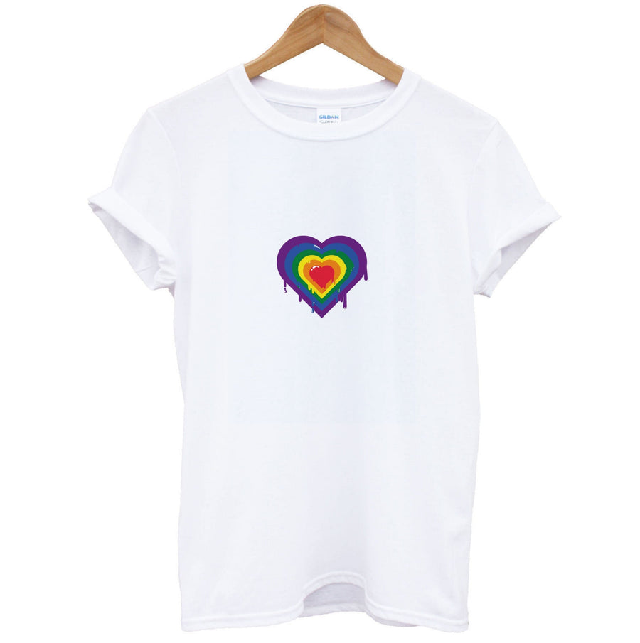 Dripped heart - Pride T-Shirt