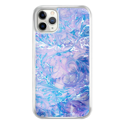 Sea Blue Swirly Marble Phone Case