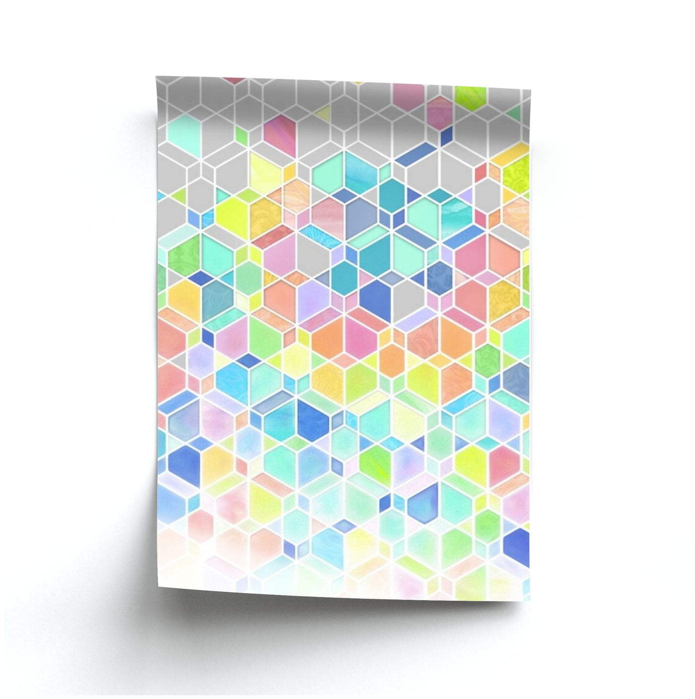 Bright Hexagon Pattern Poster