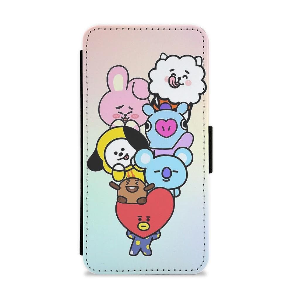 Pastel BT21 - BTS Flip Wallet Phone Case