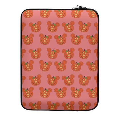 Mouse Pumpkin Pattern Halloween Laptop Sleeve