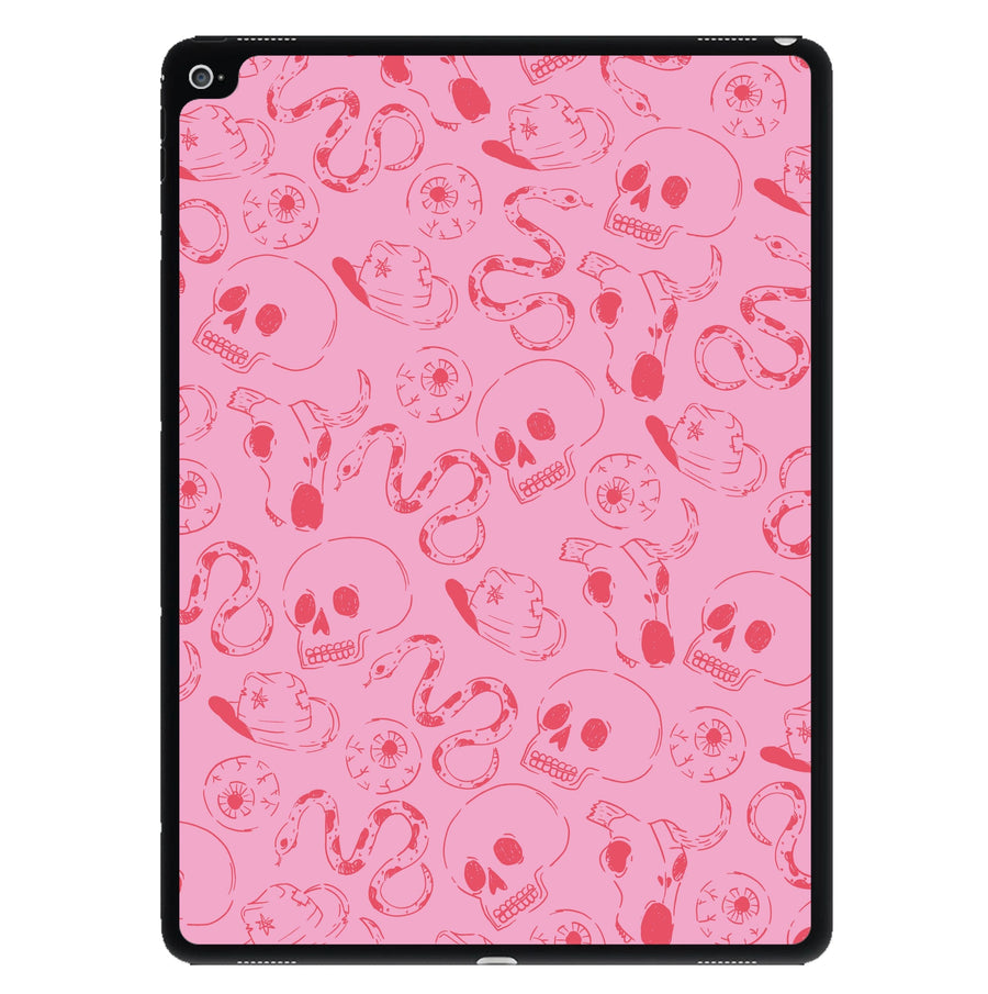 Pink Snakes And Skulls - Western  iPad Case