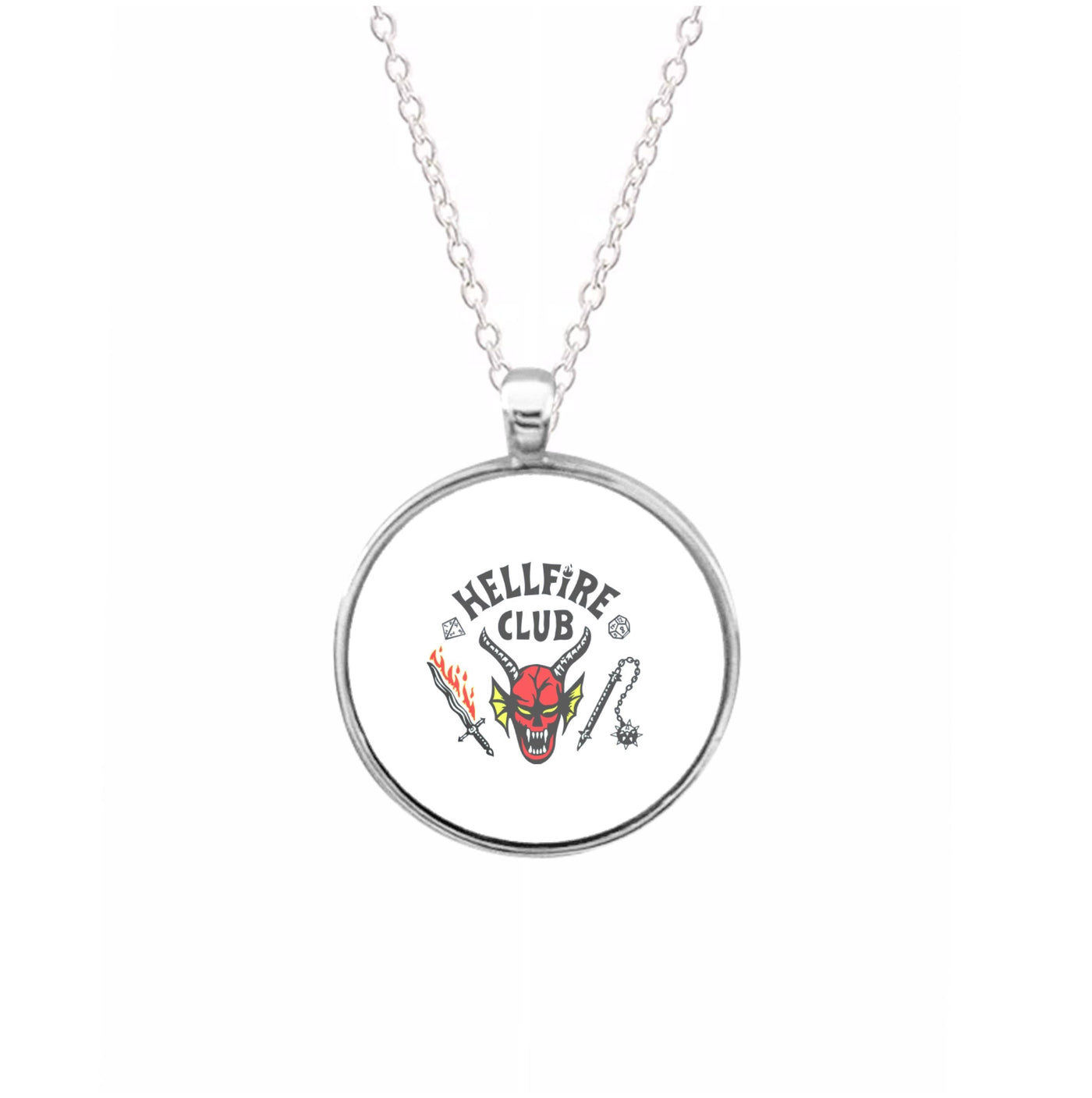 Hellfire Club Logo - White Necklace